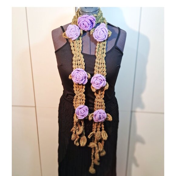 Lilac Rose Scarf - Picture 2 of 4